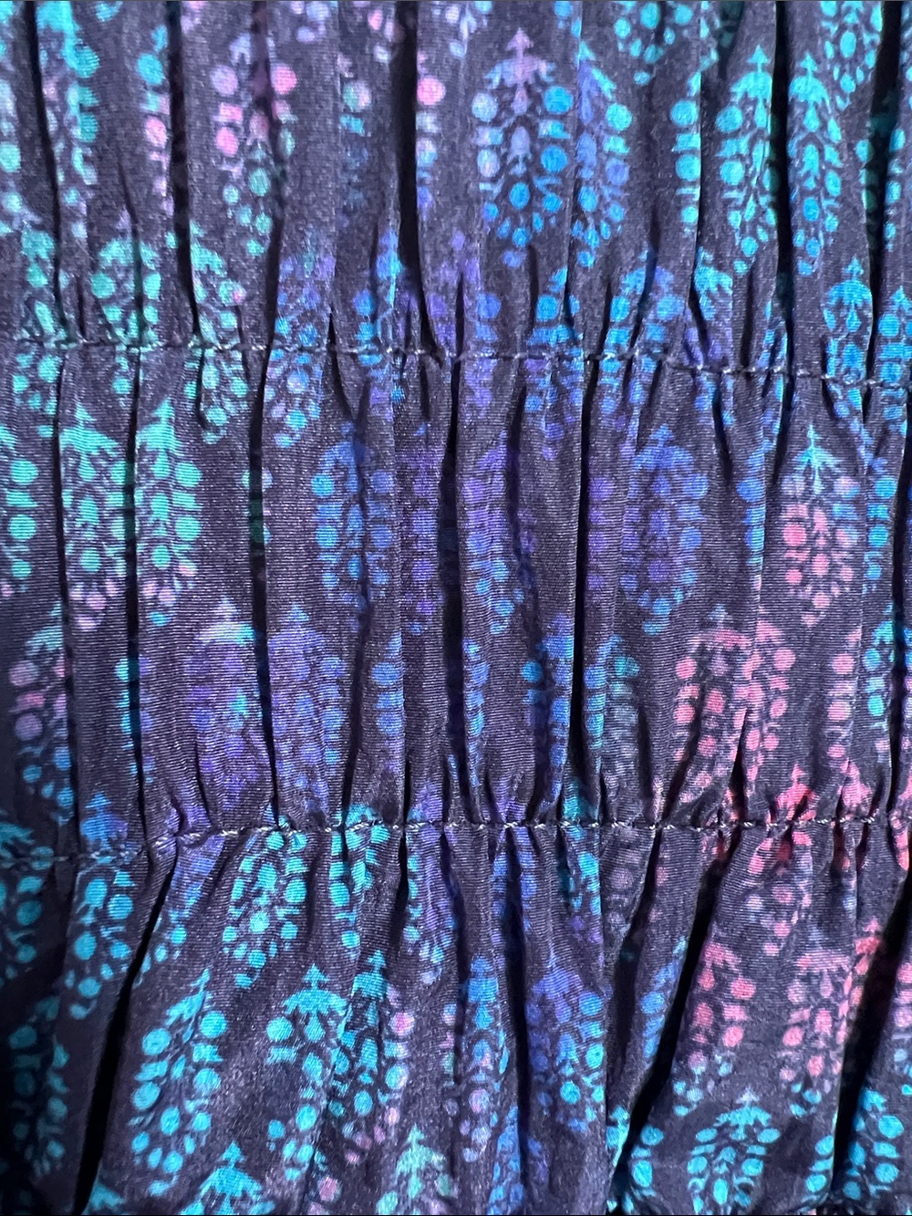 FP Movement by Free People | High-Waist Patterned Shorts in Blue & Purple Size S - Picture 7 of 16